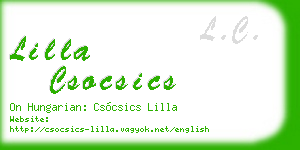 lilla csocsics business card