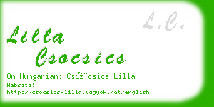 lilla csocsics business card